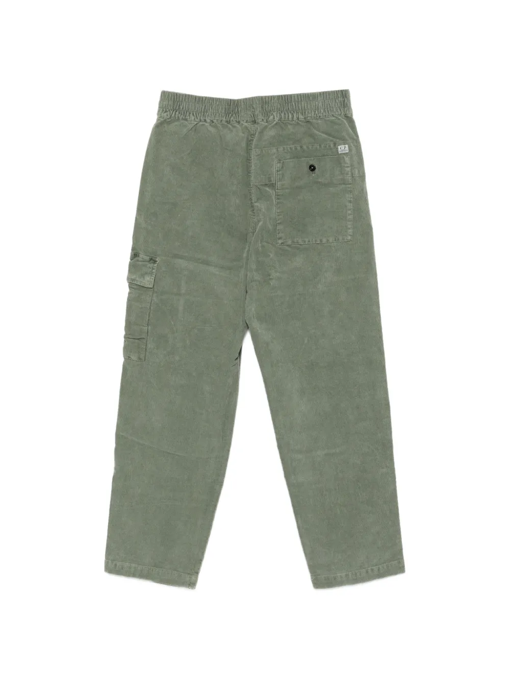 C.P. Company Kids Ribfluwelen cargo broek met Lens-detail Groen