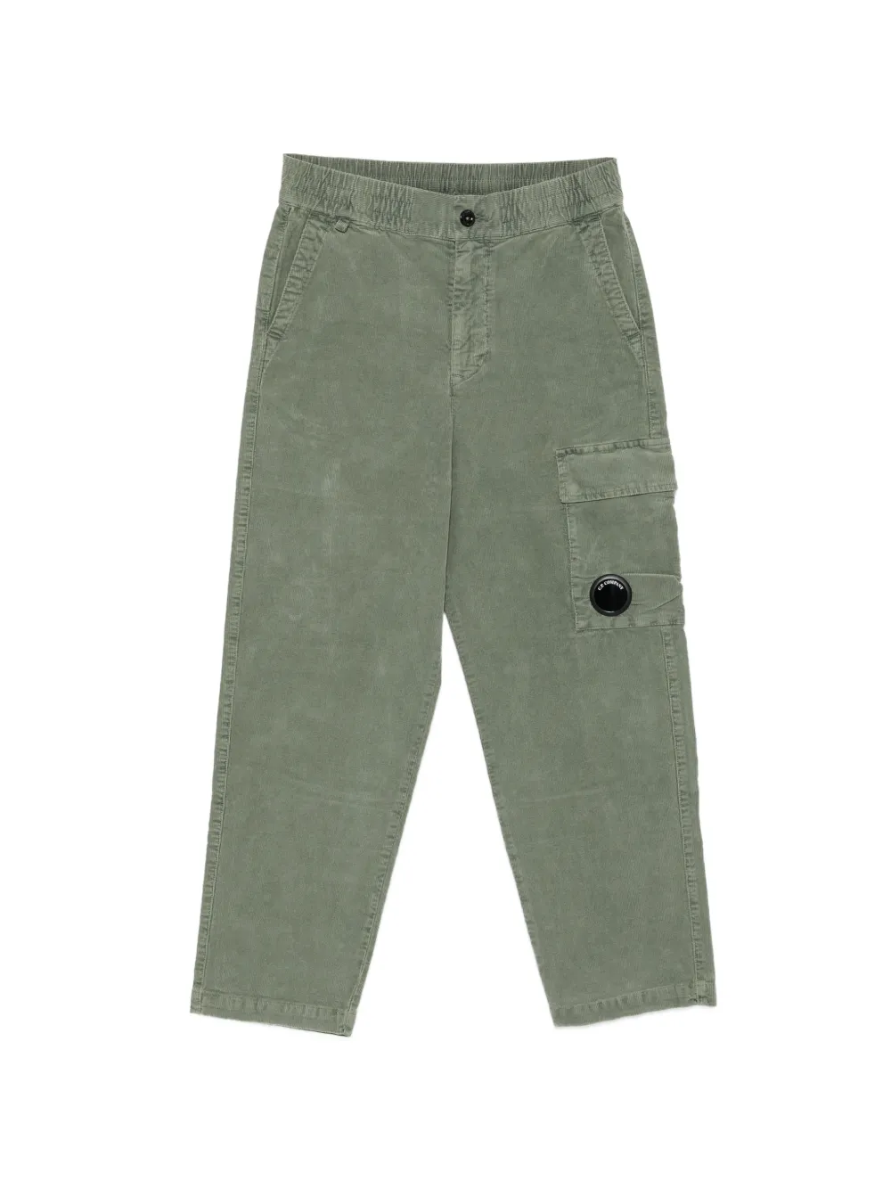 C.P. Company Kids corduroy Lens-detail cargo pants - Verde