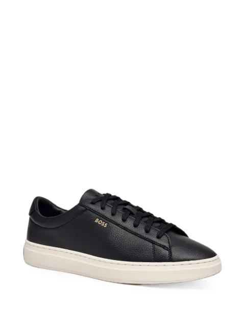BOSS Kieran grained-leather sneakers