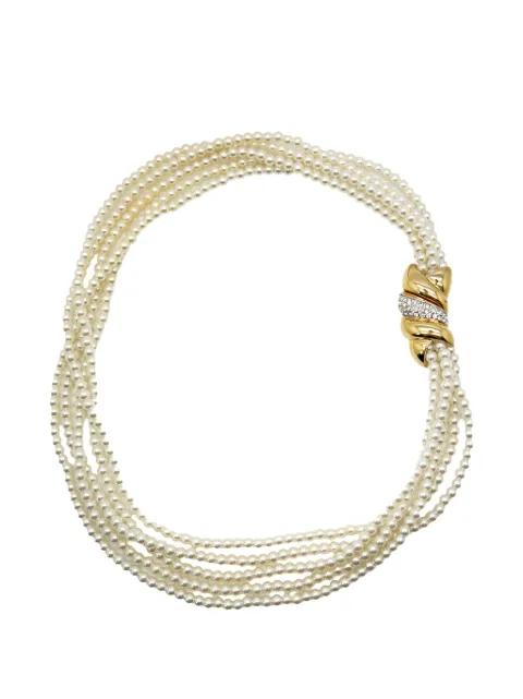 Jennifer Gibson Jewellery 1980s pearl-wave clasp necklace