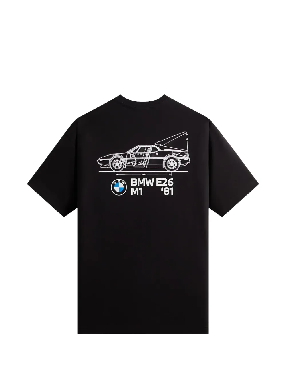 KITH x BMW M1 T-shirt met print Zwart