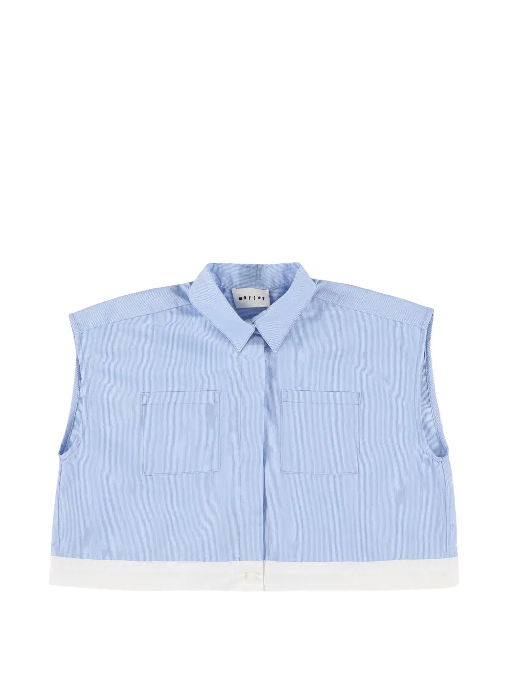 Morley Kids' Xirena Pinstriped Sleeveless Shirt In Blue