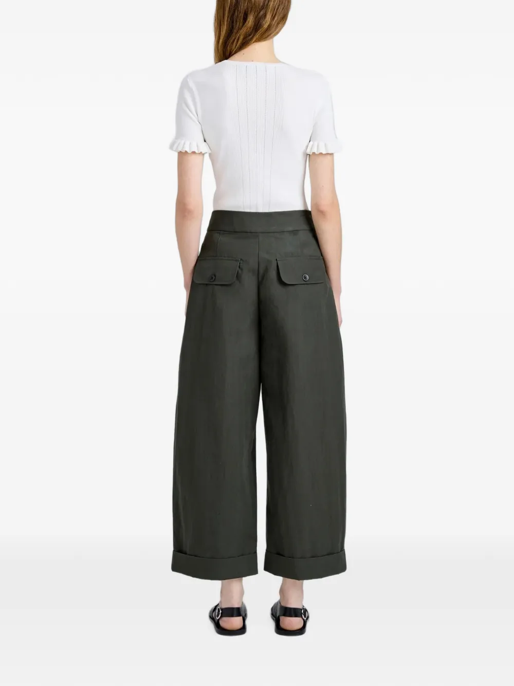 Proenza Schouler White Label Talla plooibroek Groen