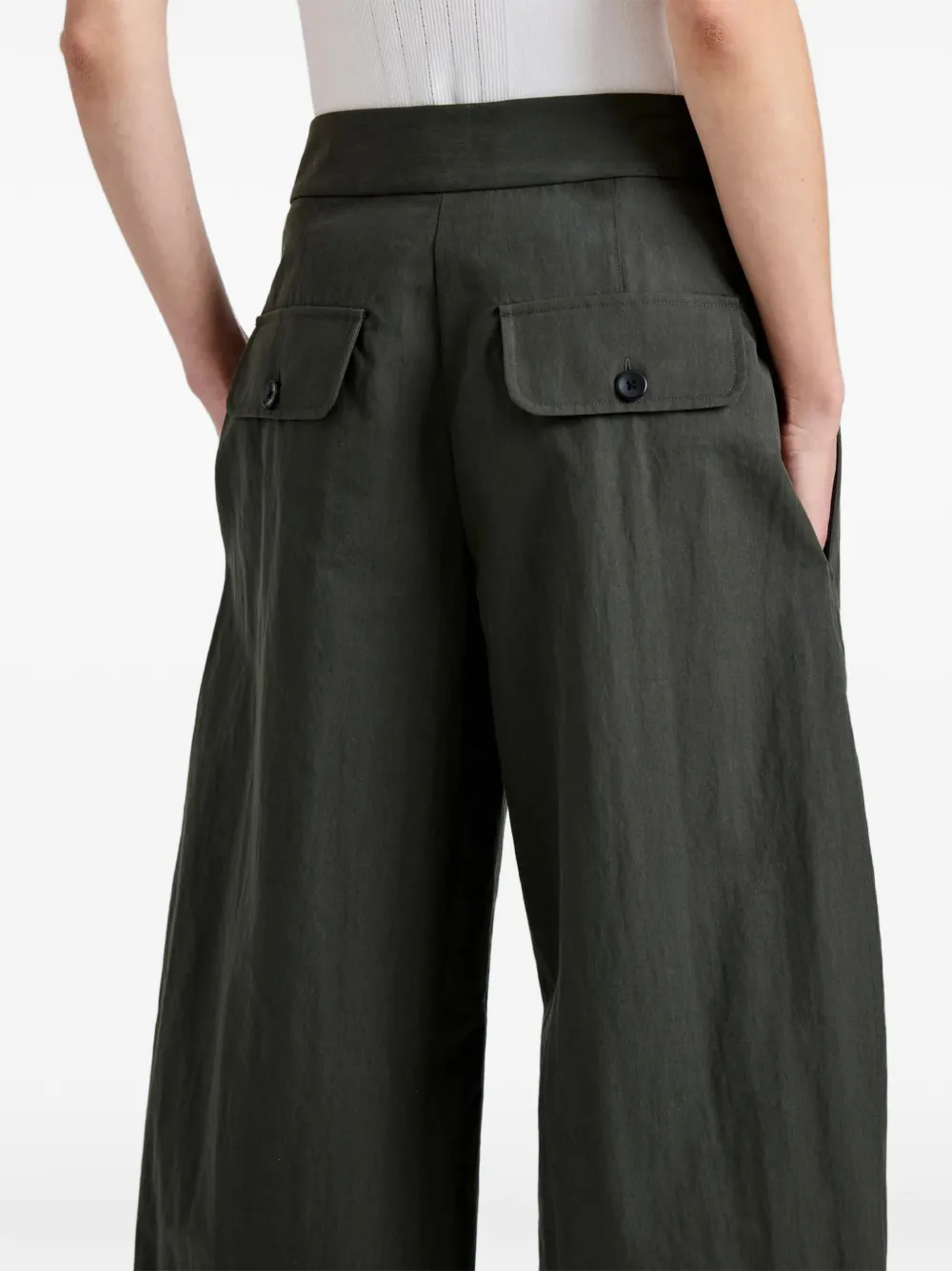 Proenza Schouler White Label Talla plooibroek Groen