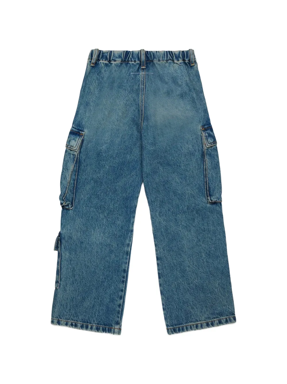 MM6 Maison Margiela Kids faded cargo jeans Blauw