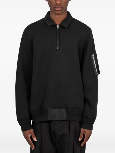 sacai playera tipo polo utility con medio cierre