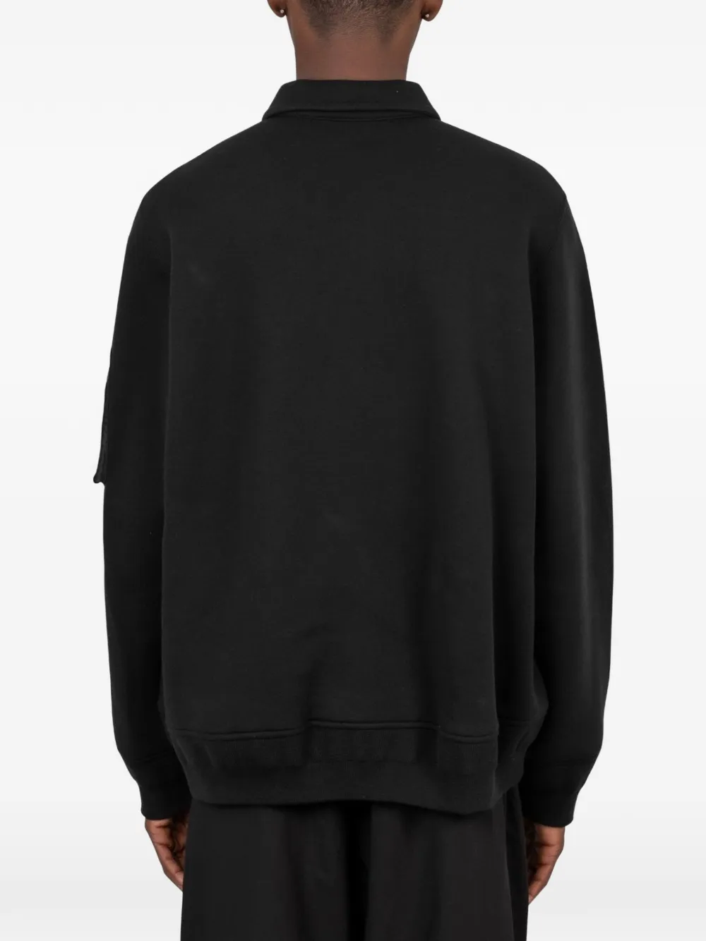 sacai Utility poloshirt met kwartrits Zwart