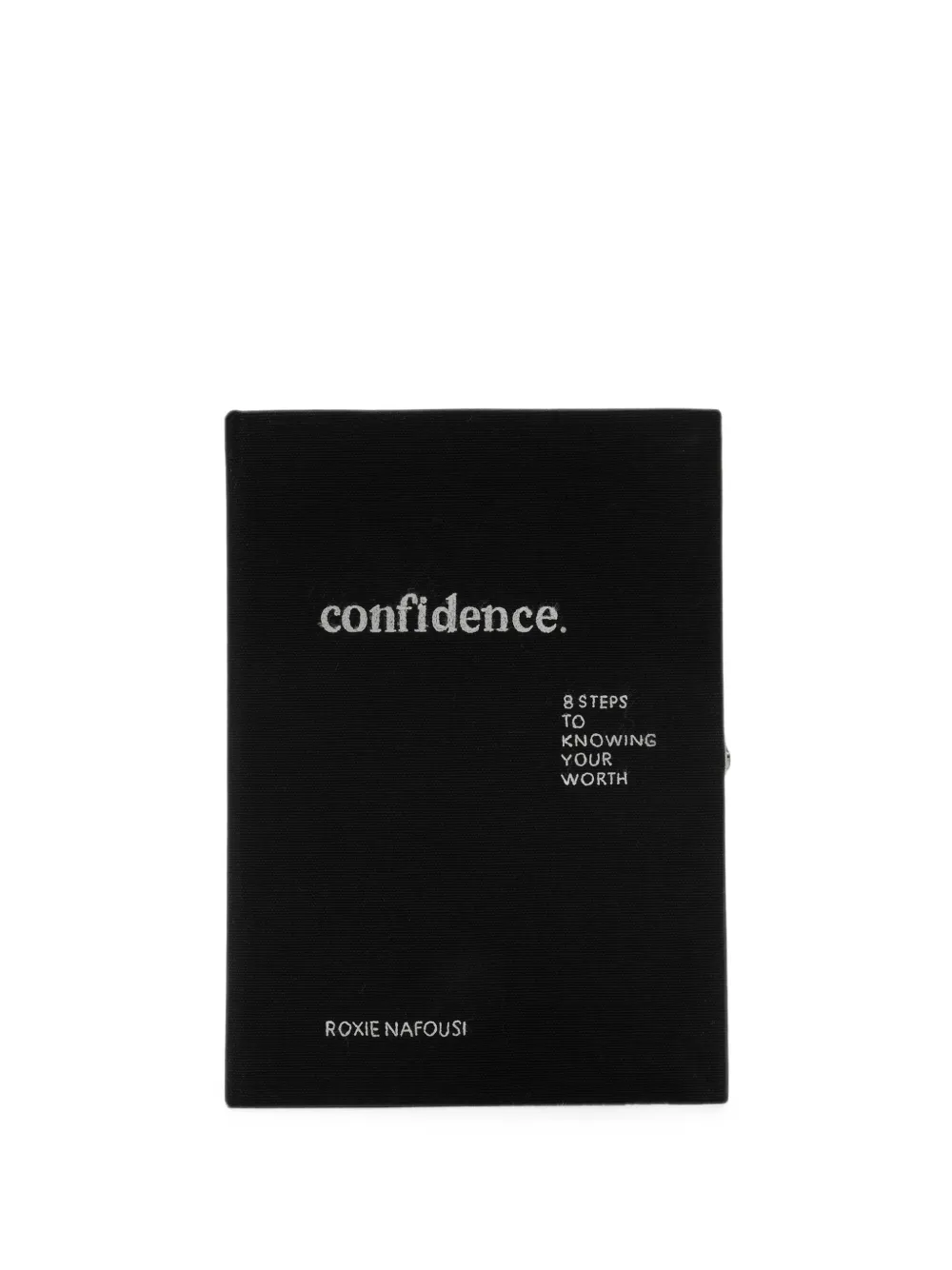 Olympia Le-Tan x Roxie Nafousi Confidence: Knowing Your Worth embroidered clutch bag - Nero