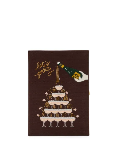 Olympia Le-Tan Let`s Party embroidered book-shaped clutch bag