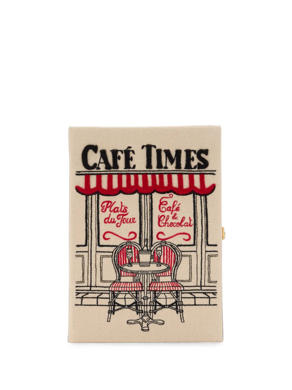 Olympia Le-Tan Café Times embroidered clutch bag