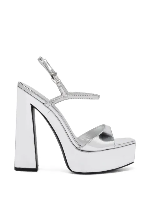 Schutz metallic platform sandals