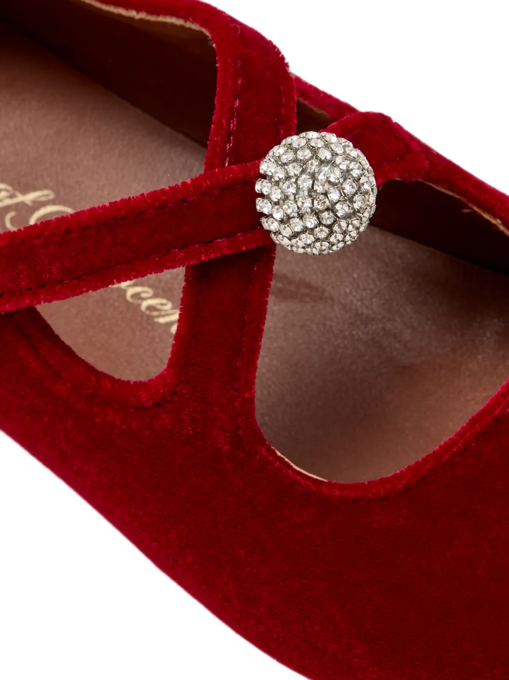 Age of Innocence Kristen crystal-embellished ballet flats Rood