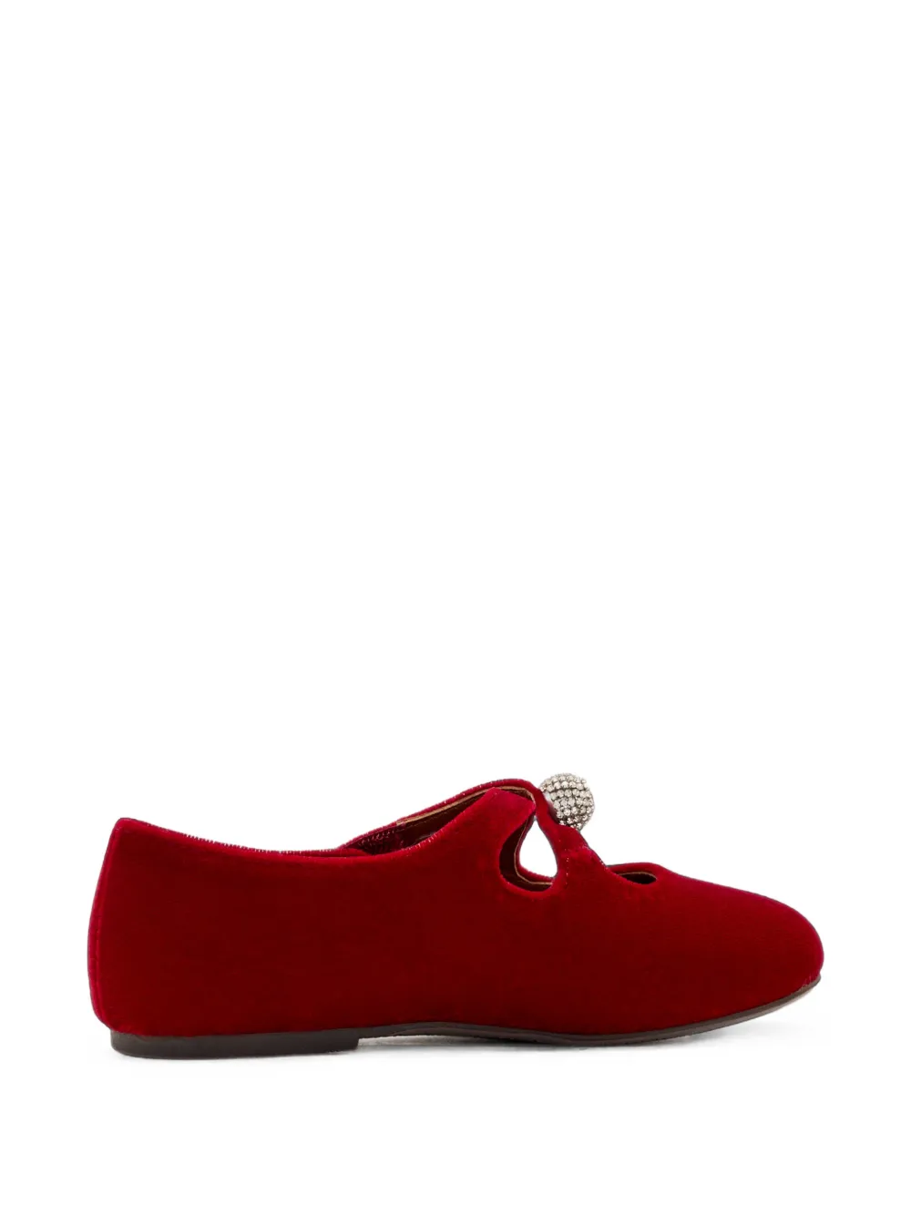 Age of Innocence Kristen crystal-embellished ballet flats Rood