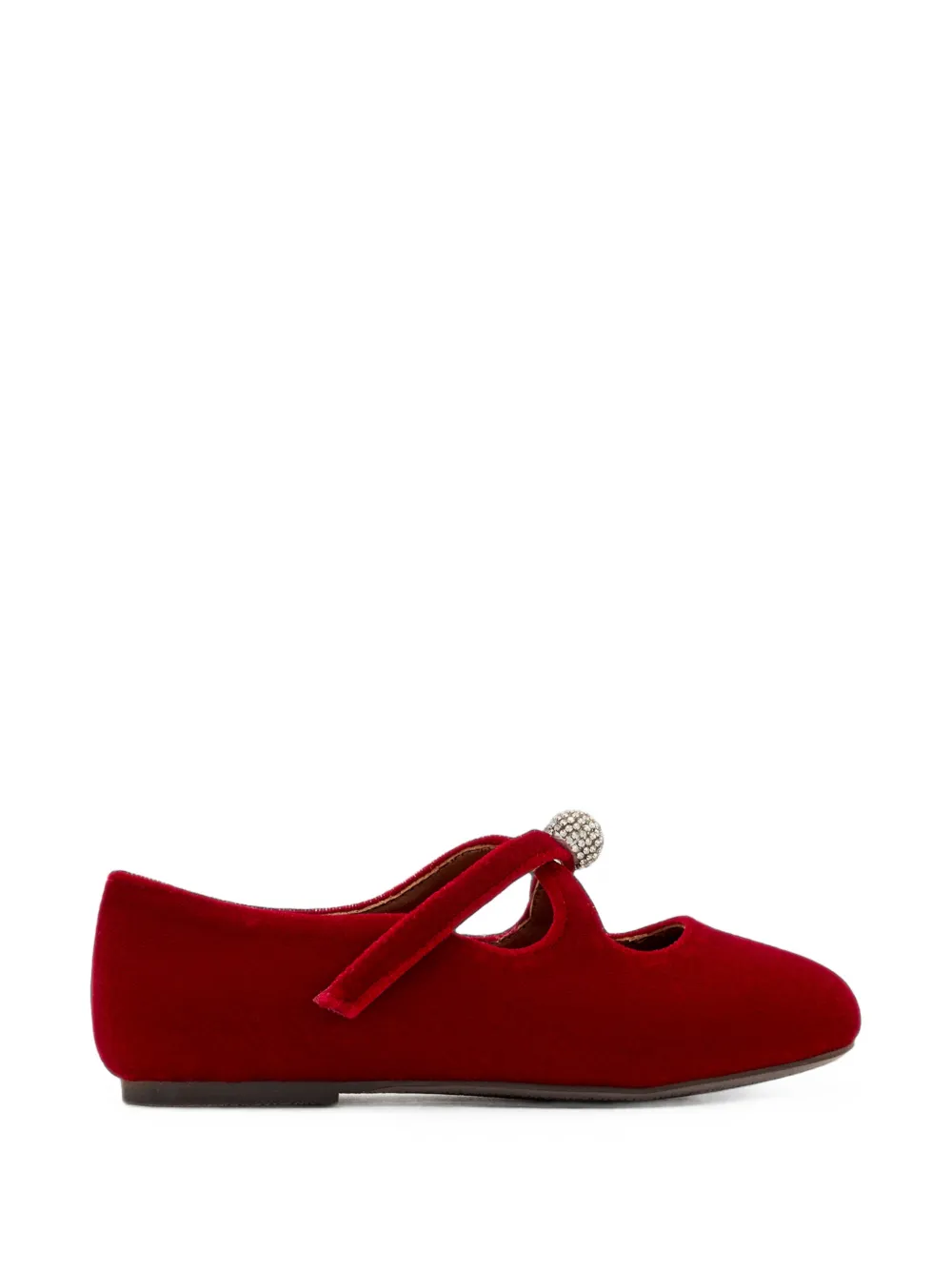 Age of Innocence Kristen crystal-embellished ballet flats - Rosso