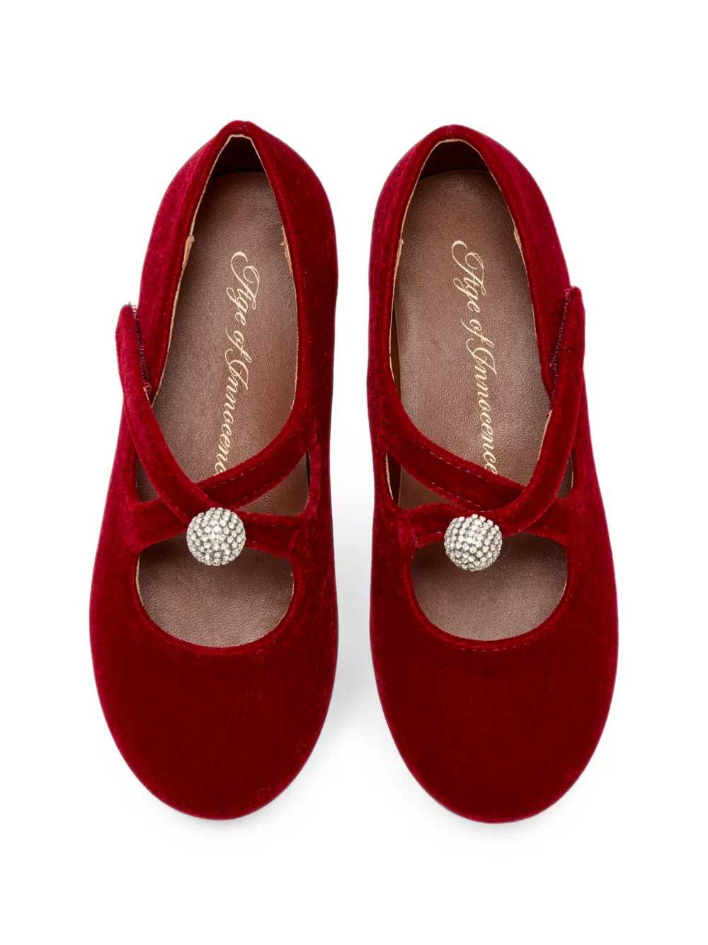 Age of Innocence Kristen crystal-embellished ballet flats Rood