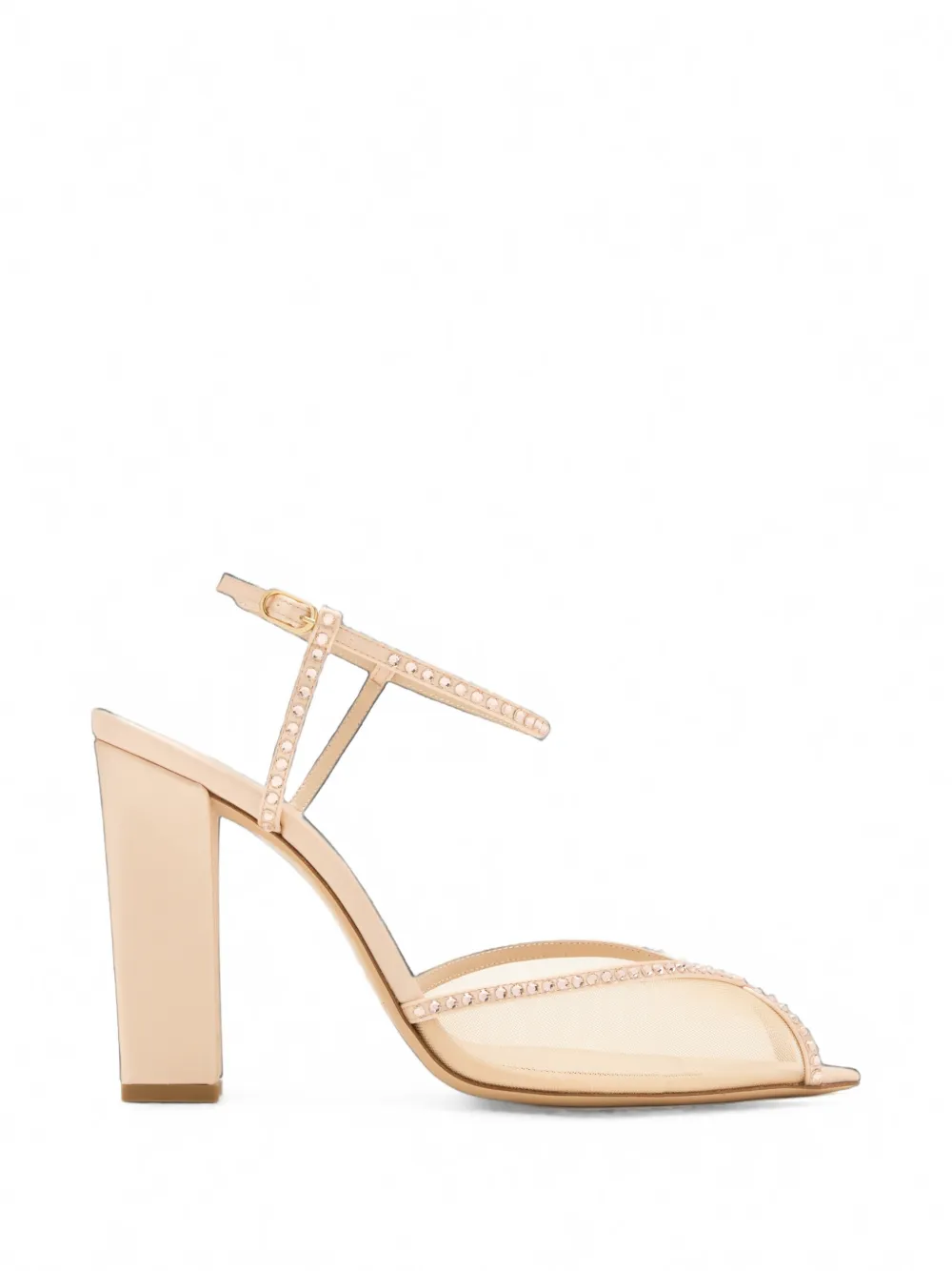 Andrea Wazen Katy crystal-embellished mesh sandals