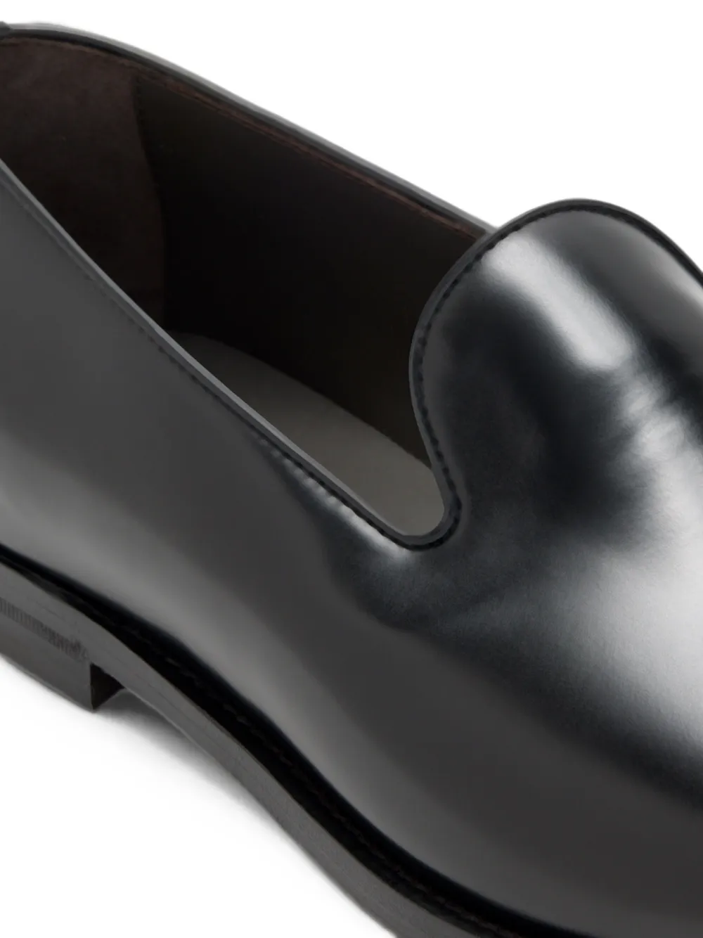 Brunello Cucinelli polished-leather loafers Zwart