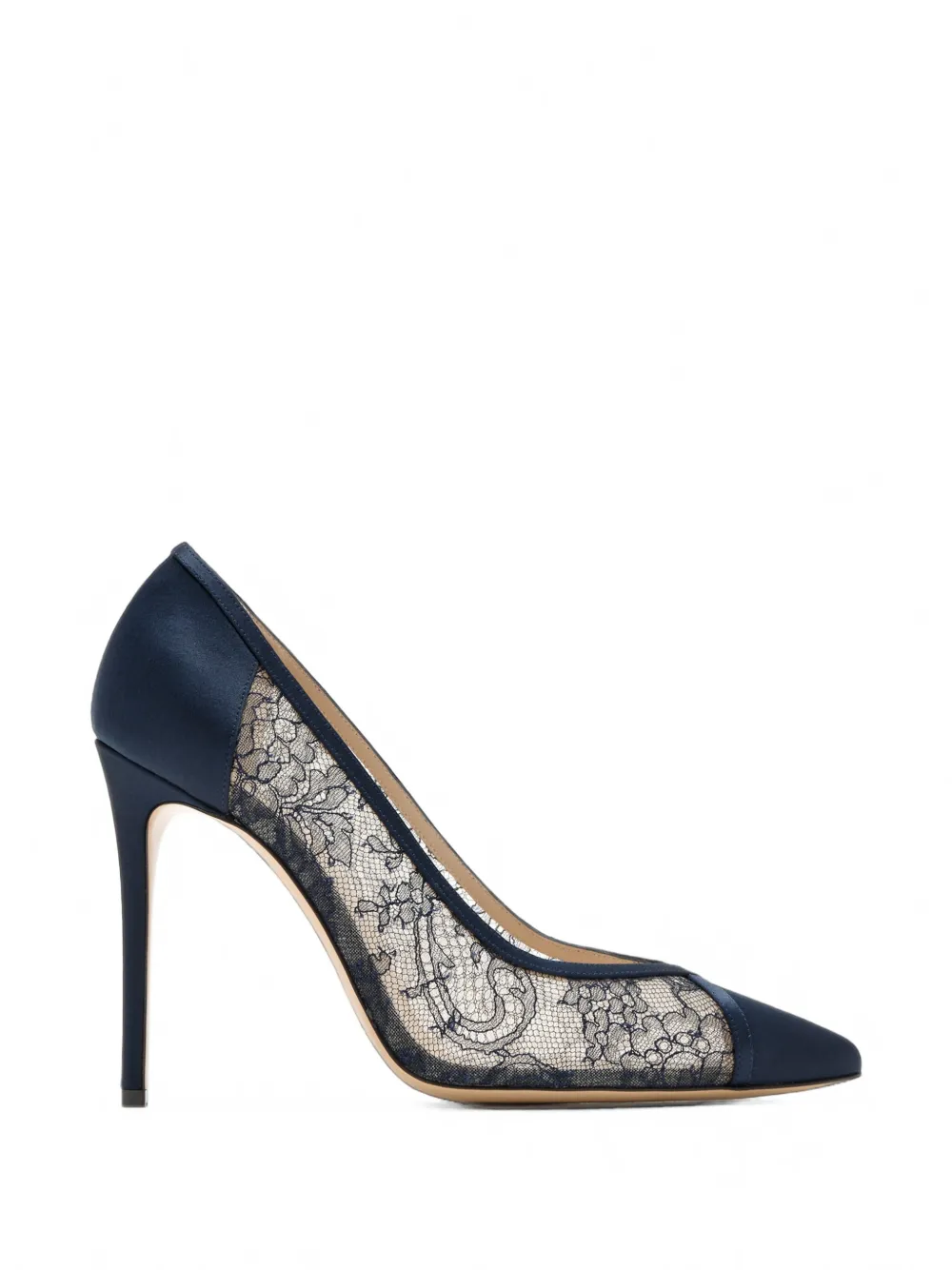 Andrea Wazen Nora Lace Pumps In Blue