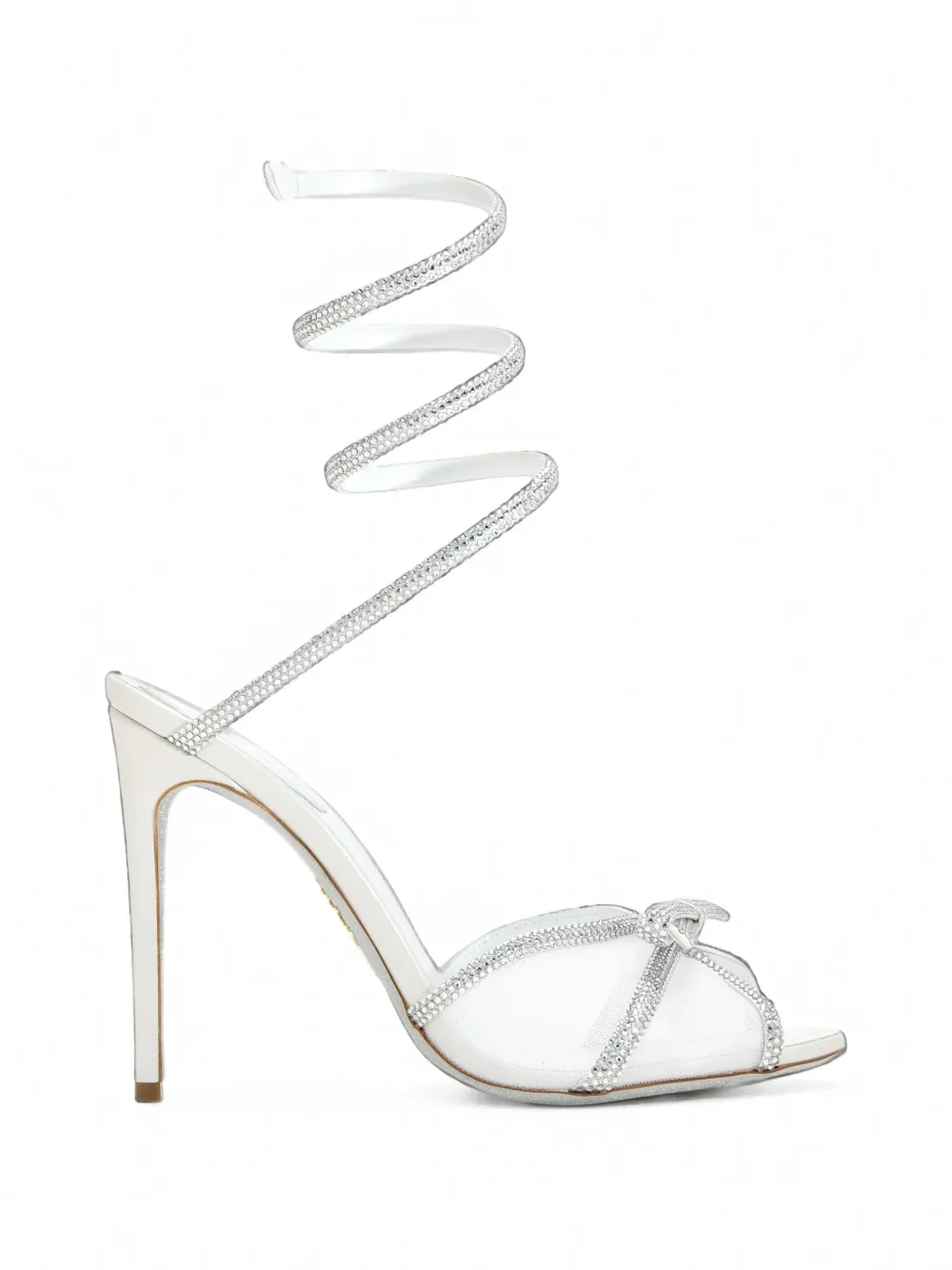 René Caovilla Cleo crystal-embellished bow sandals