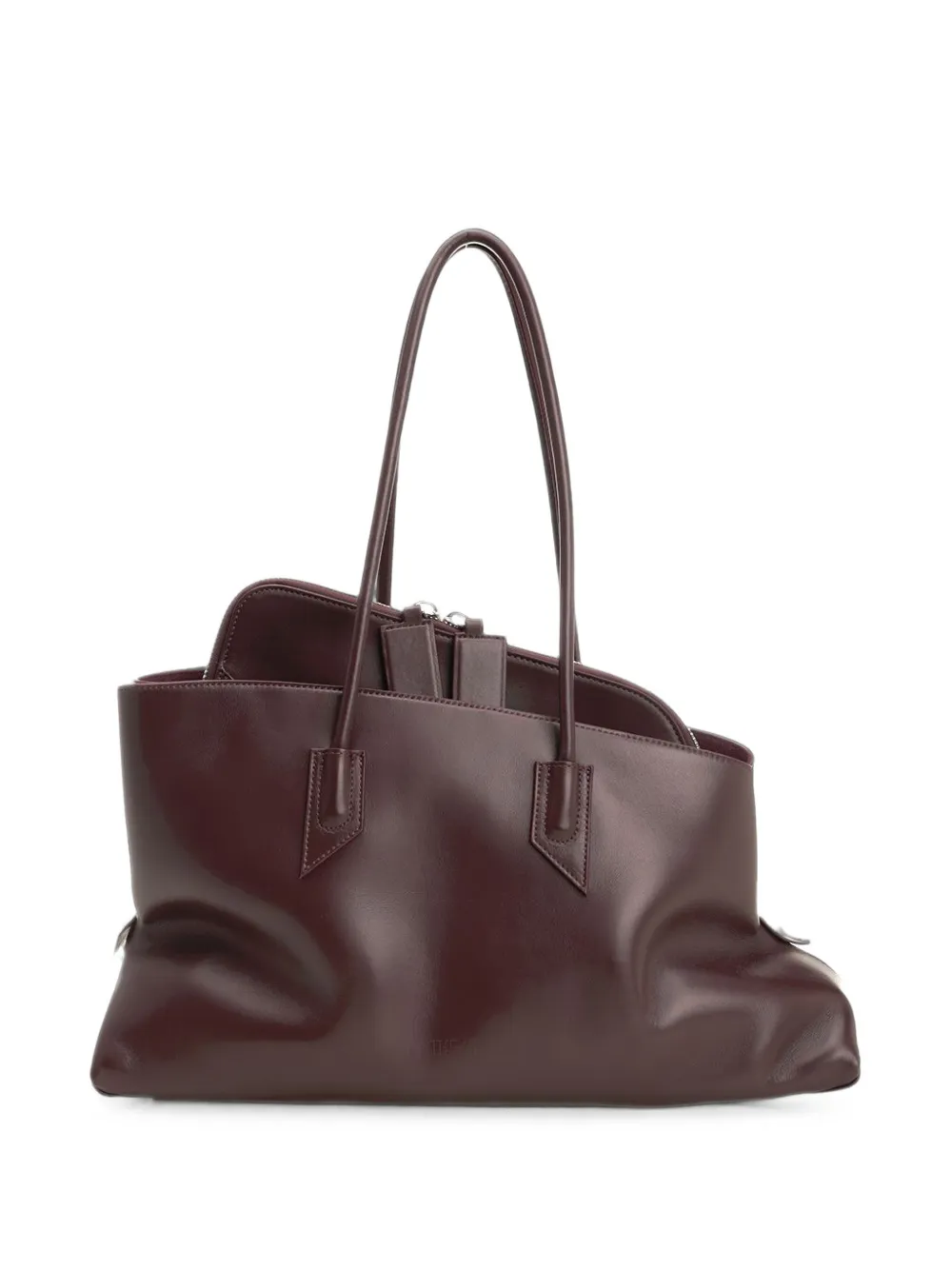 The Attico medium La Passeggiata leather shoulder bag - Marrone