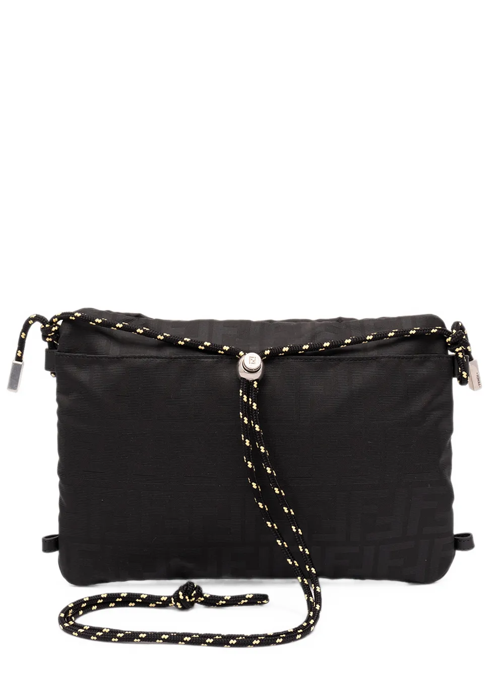Fendi Ff Light Logo-jacquard Messenger Bag In Black