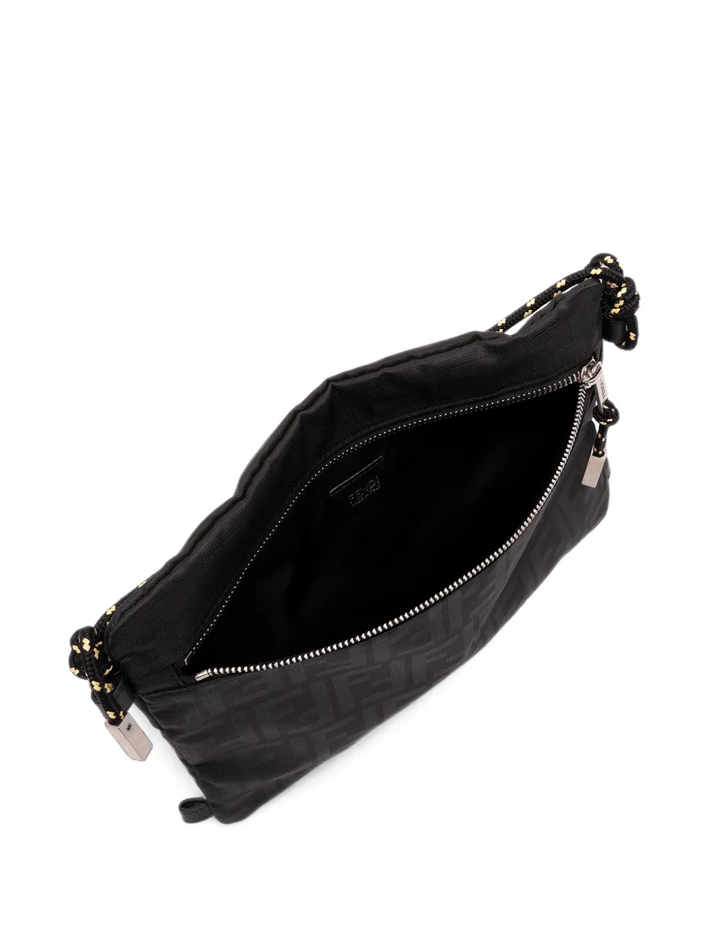 FENDI Medium FF Light messengertas met logo-jacquard Zwart