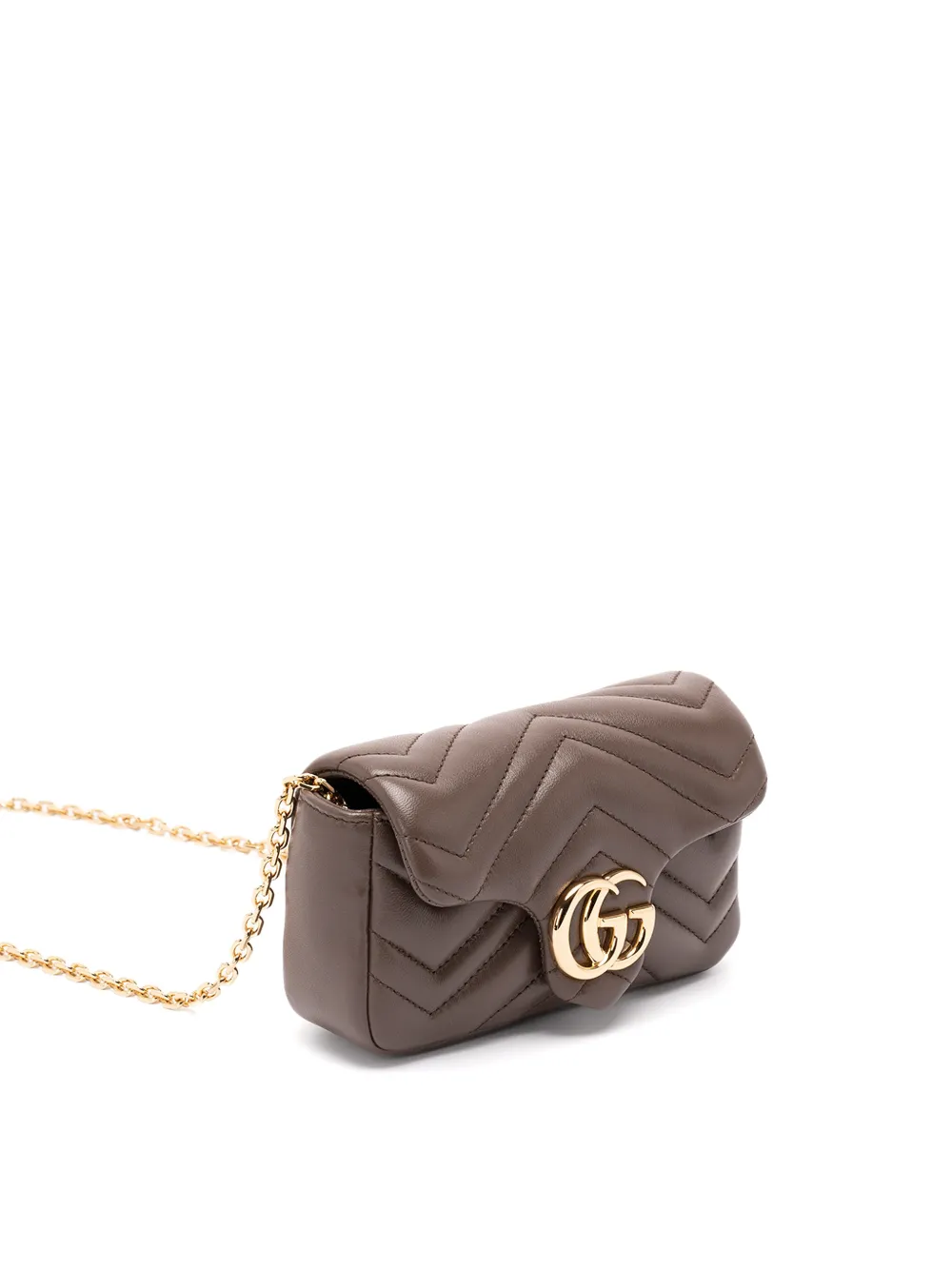 Gucci GG Marmont matelassé schoudertas Bruin