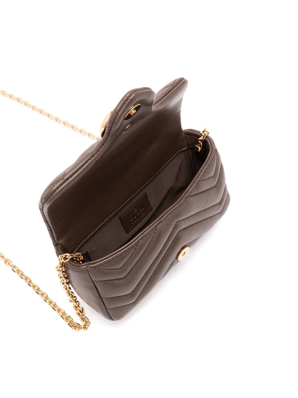 Gucci GG Marmont matelassé schoudertas Bruin