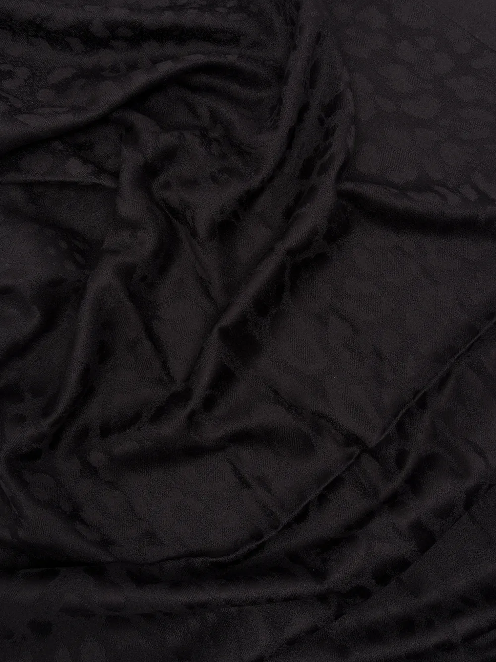 Dolce & Gabbana Sjaal met luipaardjacquard en franje Zwart