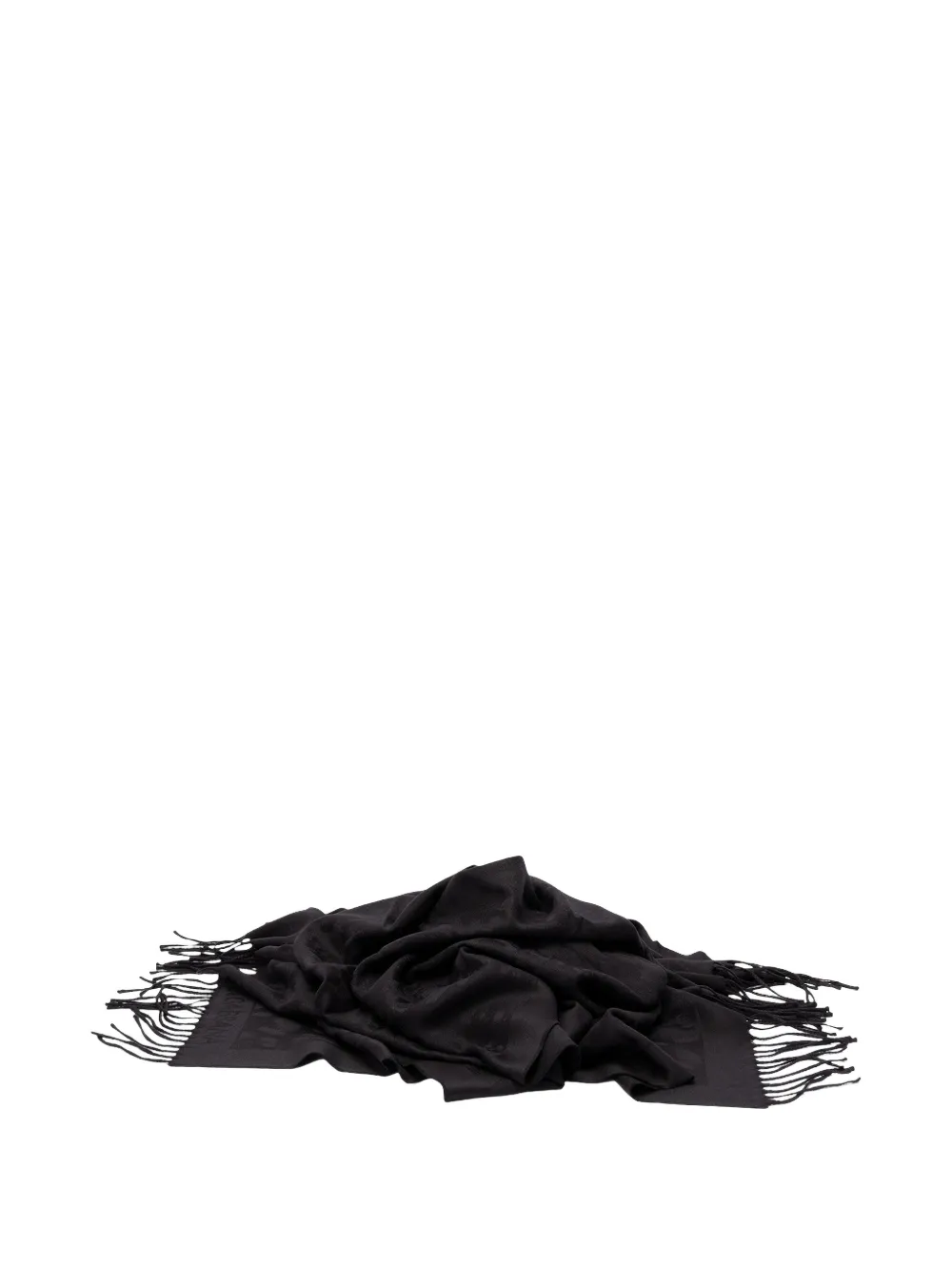 Dolce & Gabbana leopard-jacquard fringed scarf - Nero
