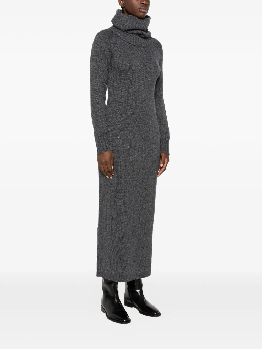 TWINSET Maxi-jurk met col Grijs