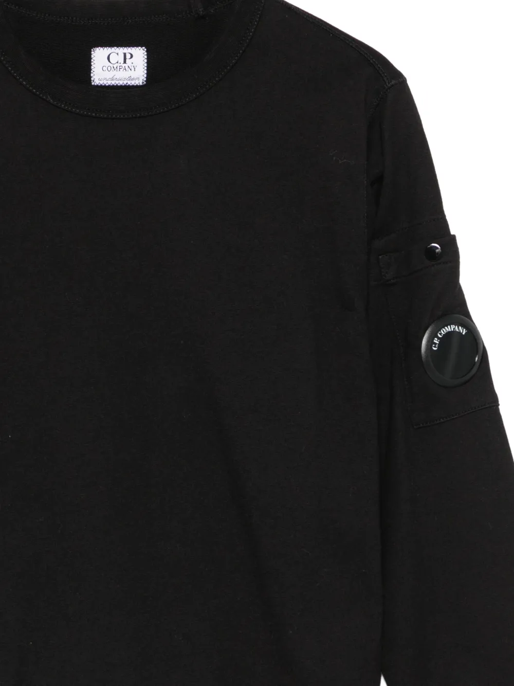 C.P. Company Kids Katoenen trui met Lens-detail Zwart