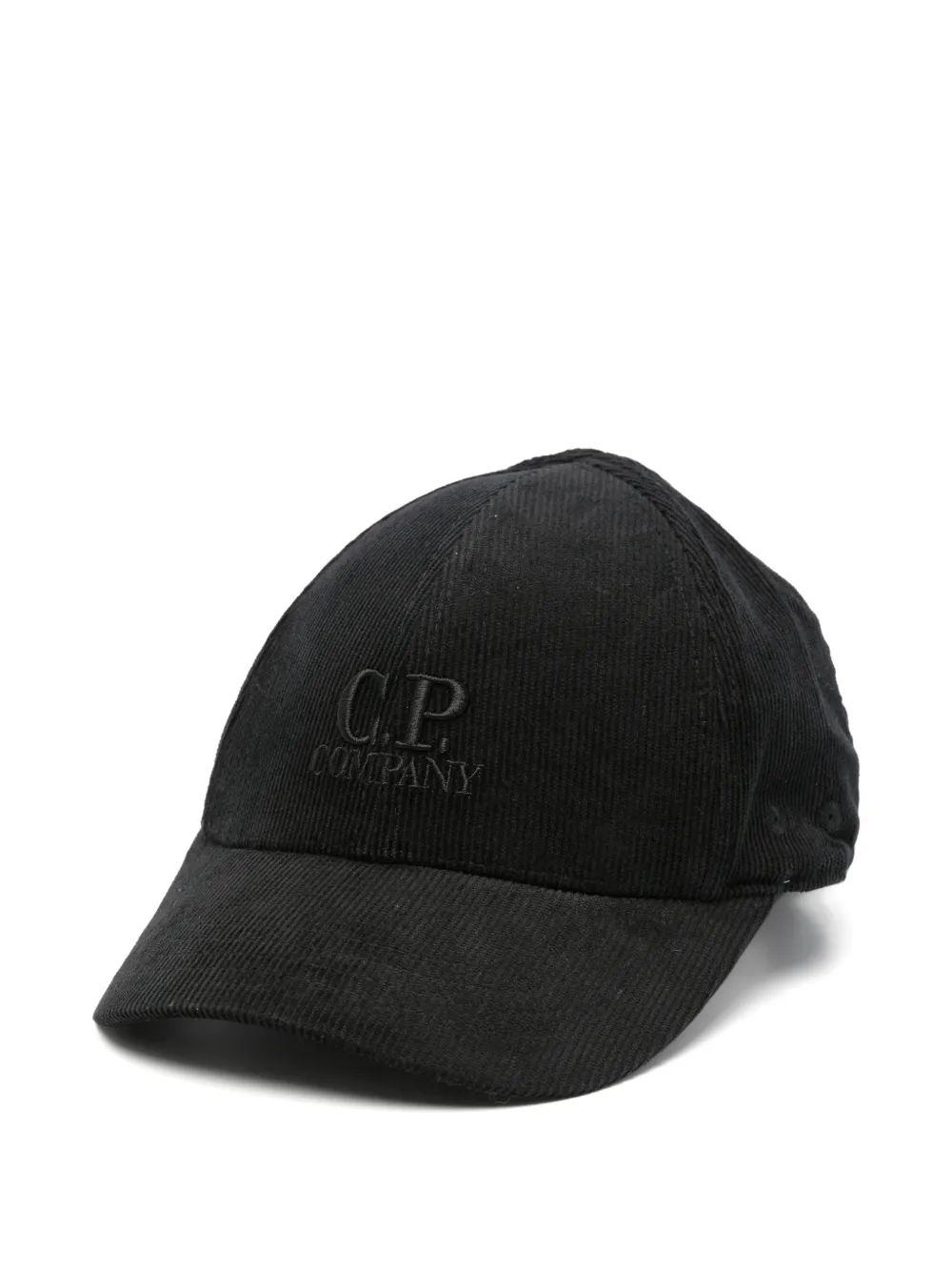 C.P. Company Kids Honkbalpet met geborduurd logo Zwart