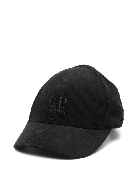 C.P. Company Kids casquette en velours côtelé à logo brodé