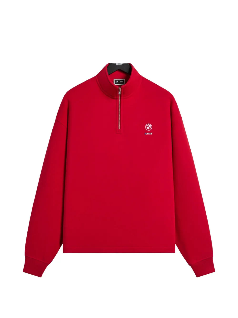 KITH BMW Nelson quarter-zip sweater - Rosso