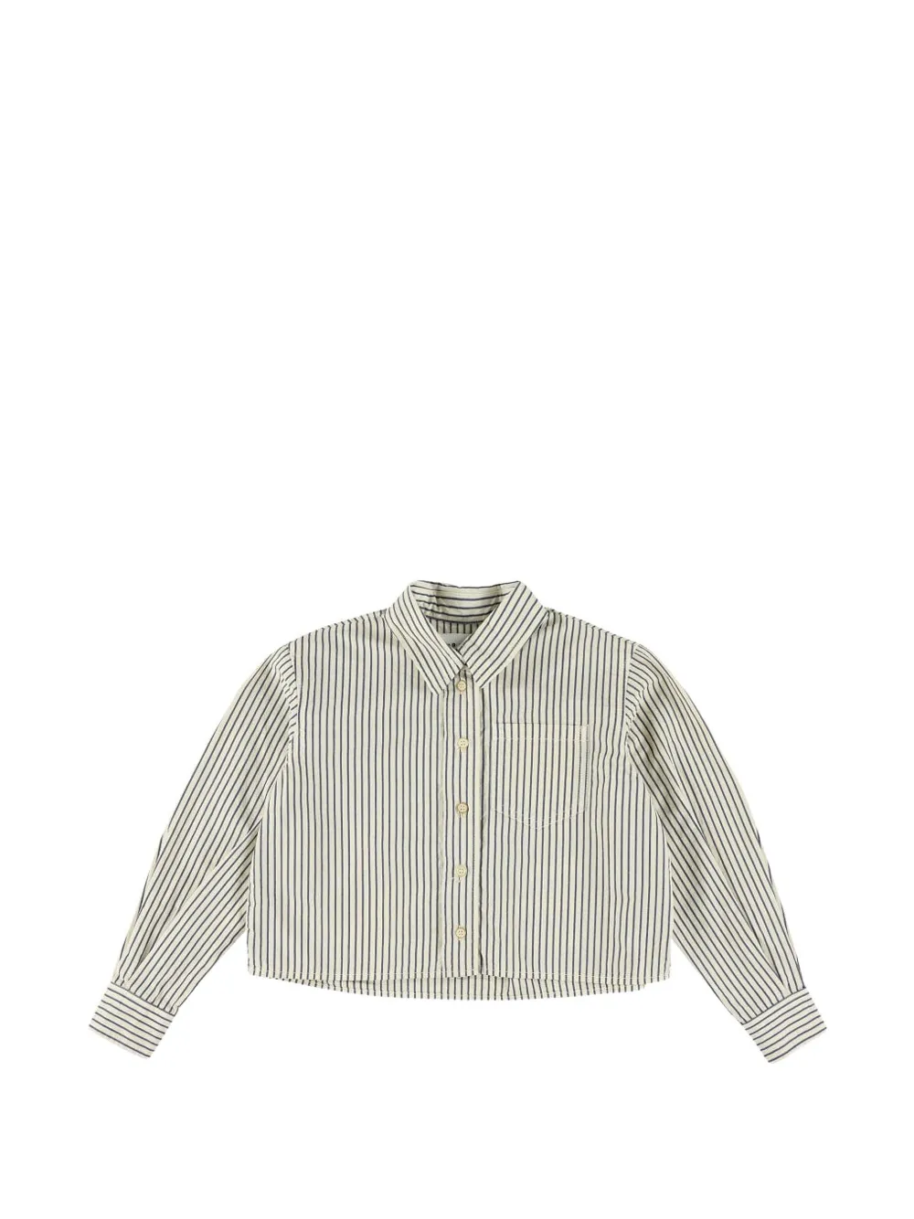 Morley Kids' Yoda Striped Cropped Shirt In Neutrals