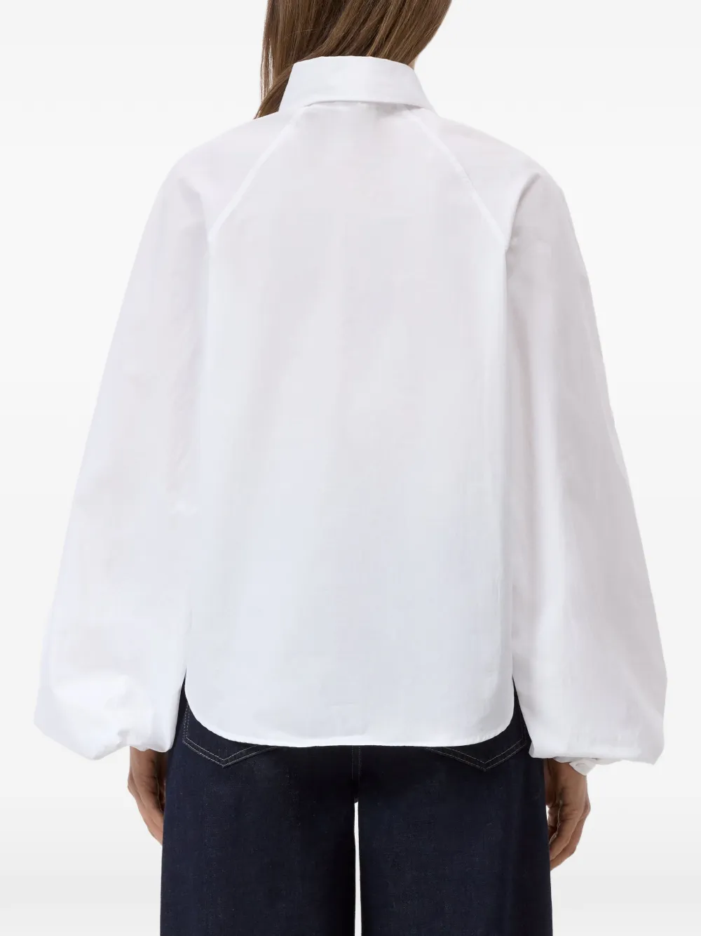 Closed Popeline blouse met raglanmouwen Wit