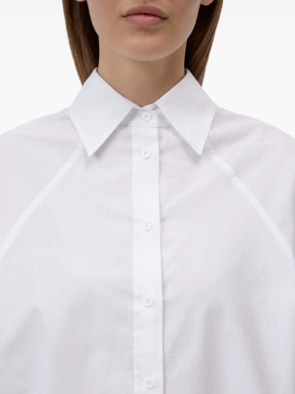 Closed Popeline blouse met raglanmouwen Wit