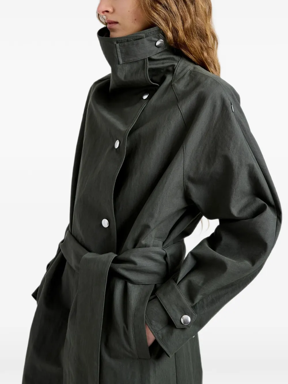 Proenza Schouler White Label Corey trenchcoat Groen