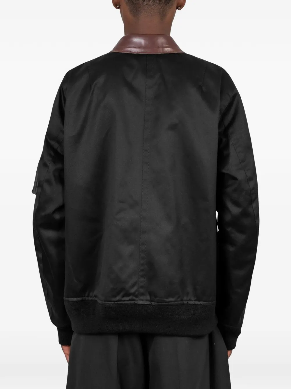 sacai Katoenen chino jack Zwart