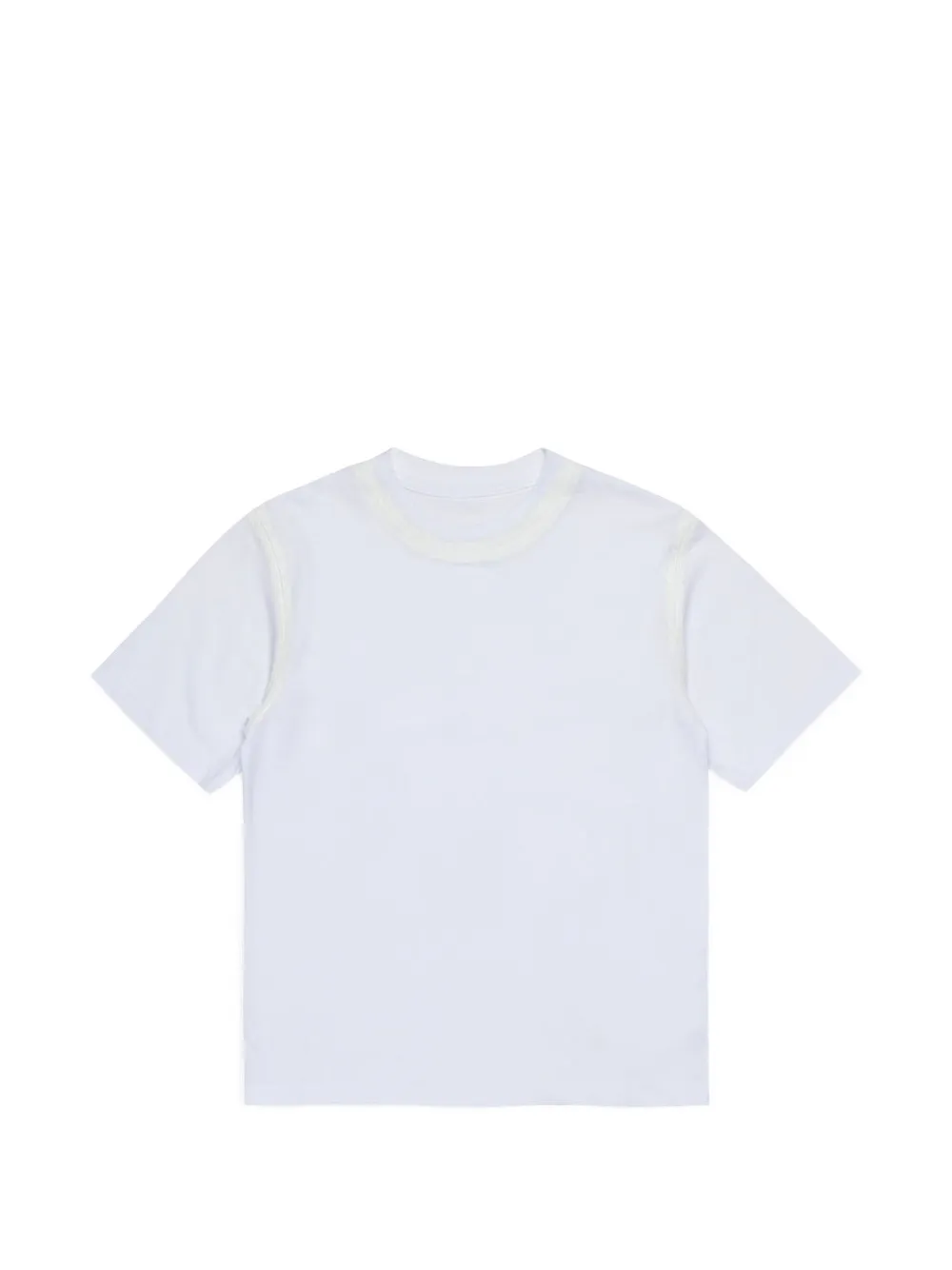 MM6 Maison Margiela Kids exposed-seam T-shirt - Weiß