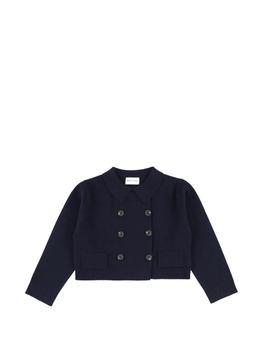 Morley double-breasted cropped sweater - Blu