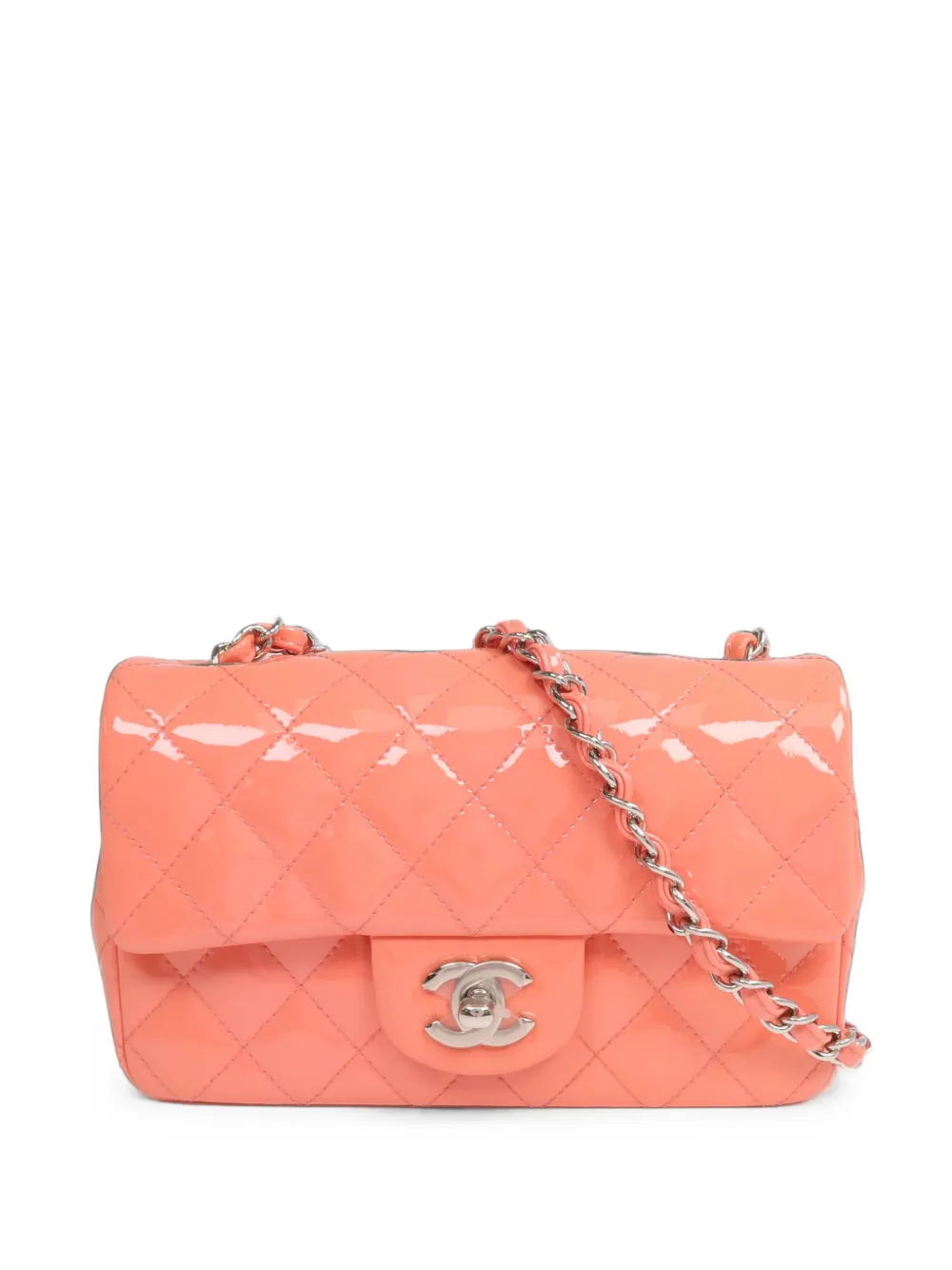 CHANEL Pre-Owned Classic 20 turn-lock diamond-quilted mini bag - Rosa