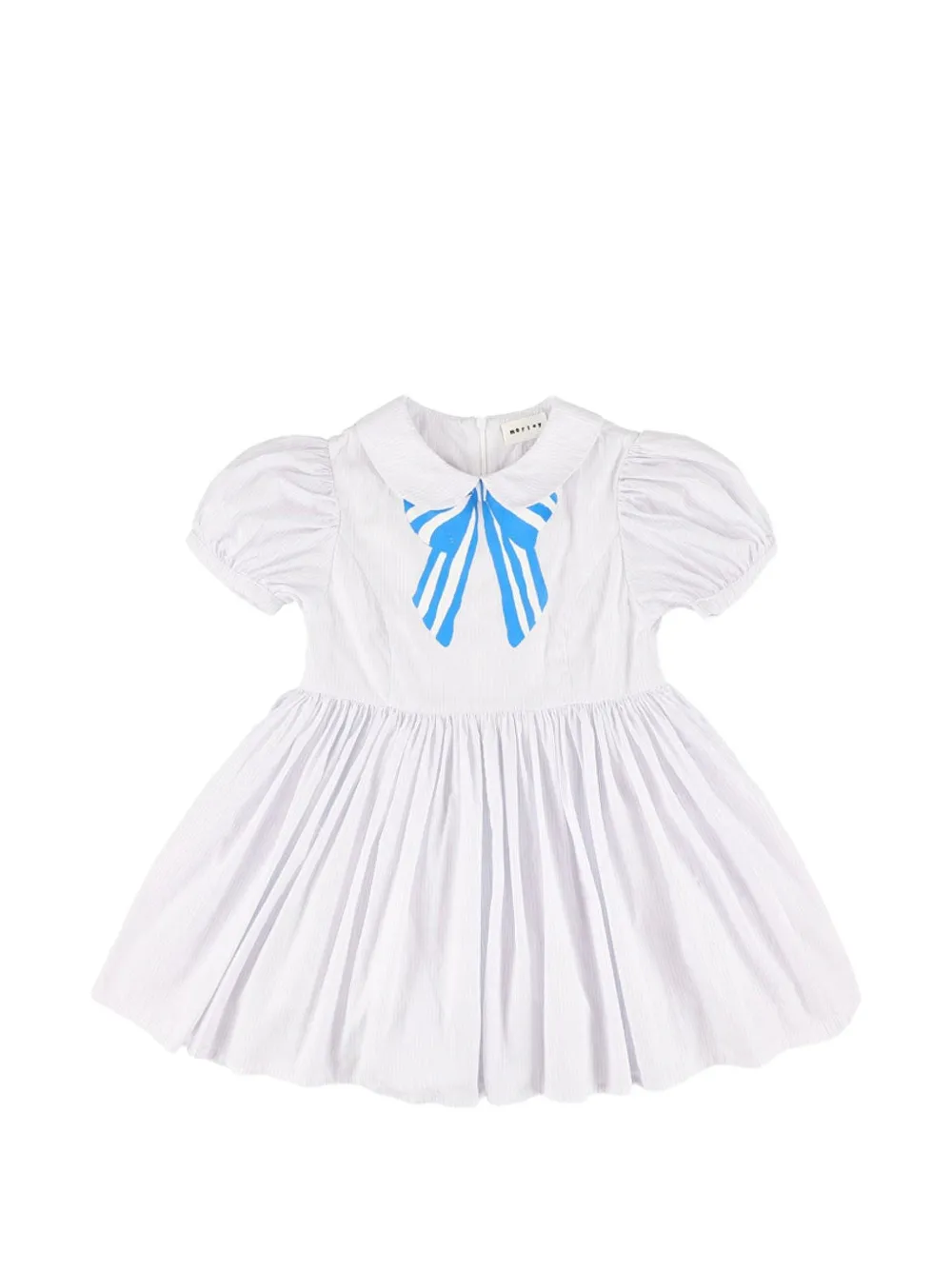 Morley Kids' Xuli Bow-print Puff-sleeve Dress In White
