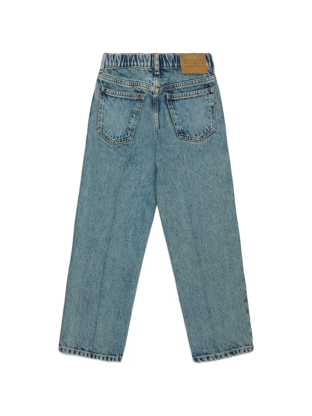 MM6 Maison Margiela Kids acid-wash jeans Blauw