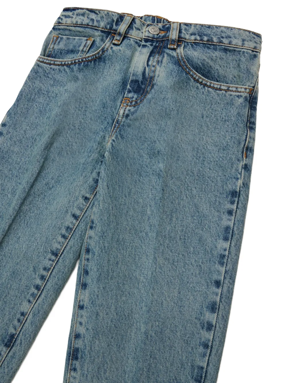 MM6 Maison Margiela Kids acid-wash jeans Blauw