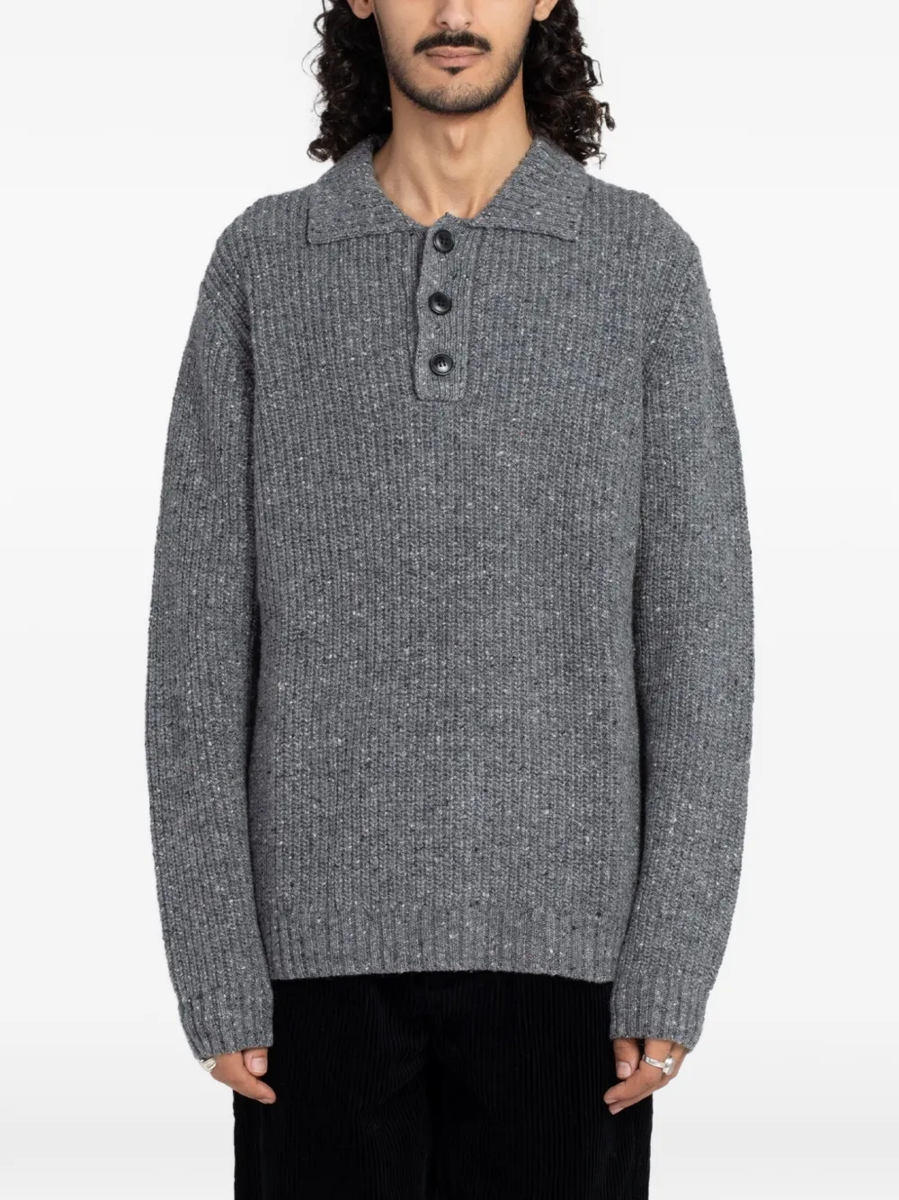 MINIMUM Lorey ribbed-knit sweater | gris | Image 1