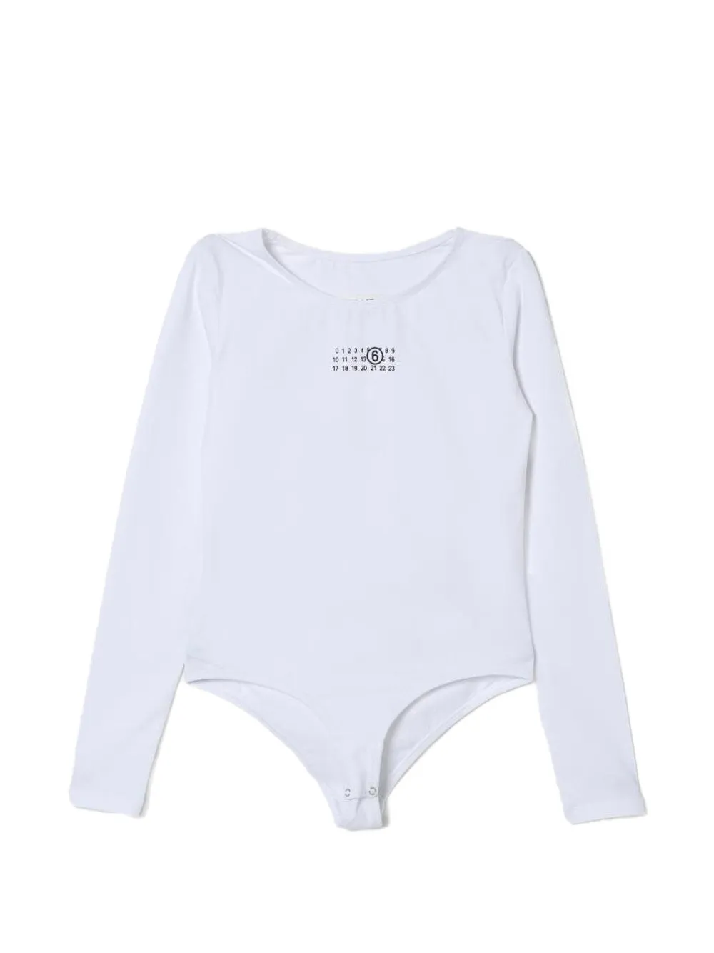 MM6 Maison Margiela Kids logo-print long-sleeve T-shirt - Bianco