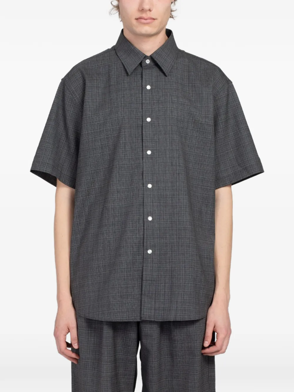Carter Young Hugo Rancher Check Shirt In Grey