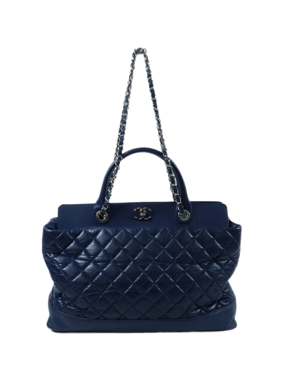 CHANEL Pre-Owned CC turn-lock quilted tote bag - Blu